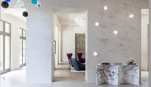 Services - Wall with Bocci Balls Light Fixture - WD Residence 5 - Nina Magon