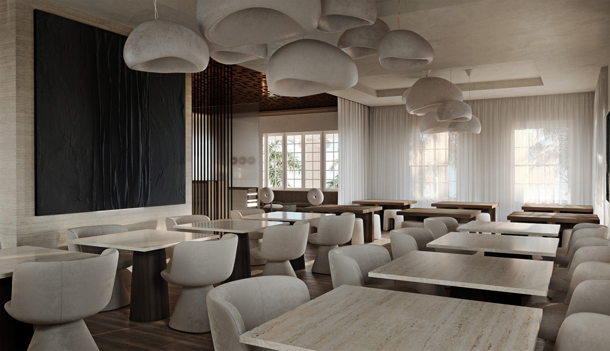 Blanka Restaurant - Dining Room - Nina Magon Global Luxury Hospitality Interior Designer - Houston, Los Angeles, Miami, New York