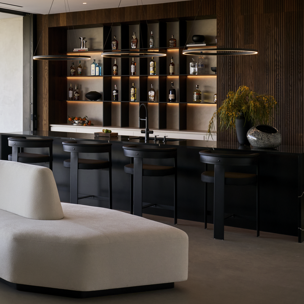 Los Angeles Hills bar and lounge room by Nina Magon Studio