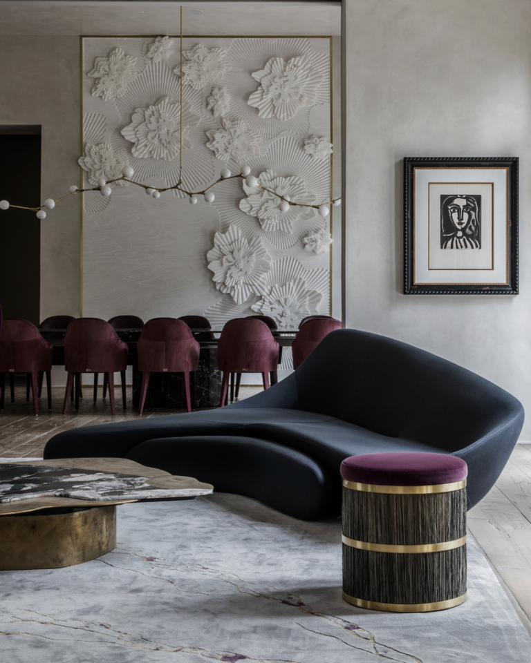 Luxury interior styling and installation by Nina Magon Studio featuring bespoke furnishings, layered accessories, and refined detailing