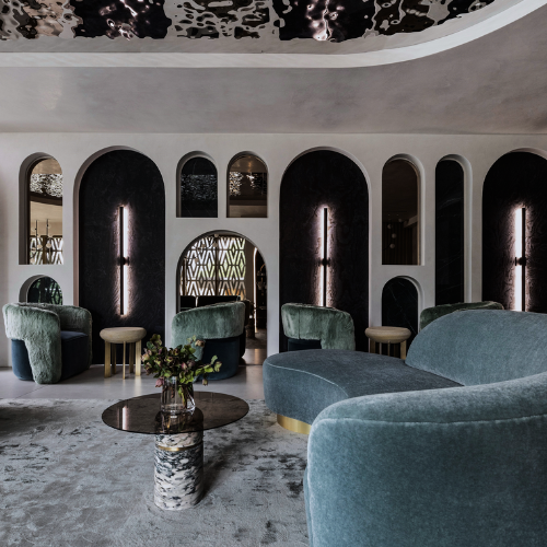 Nina Magon Lounge by Nina Magon Studio inside Zadok Jewelers, Houston, Texas